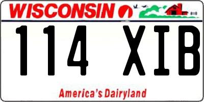 WI license plate 114XIB