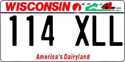 WI license plate 114XLL