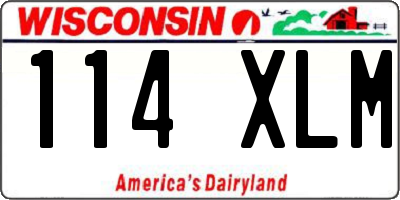 WI license plate 114XLM