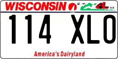 WI license plate 114XLO