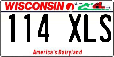 WI license plate 114XLS