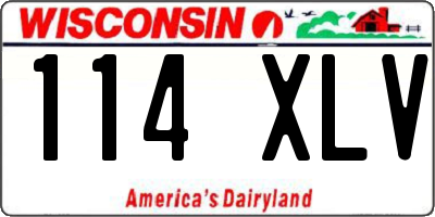 WI license plate 114XLV