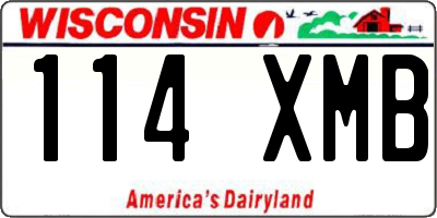 WI license plate 114XMB