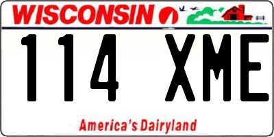 WI license plate 114XME