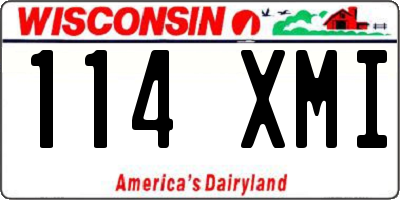 WI license plate 114XMI