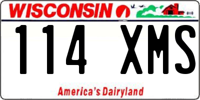 WI license plate 114XMS