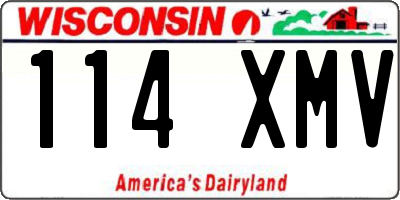 WI license plate 114XMV