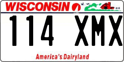 WI license plate 114XMX