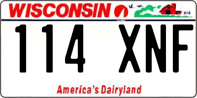 WI license plate 114XNF