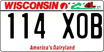 WI license plate 114XOB