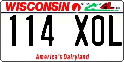 WI license plate 114XOL