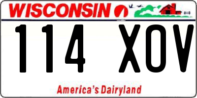 WI license plate 114XOV
