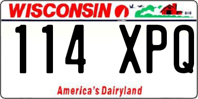 WI license plate 114XPQ