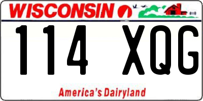 WI license plate 114XQG