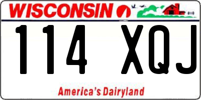 WI license plate 114XQJ