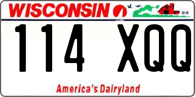 WI license plate 114XQQ