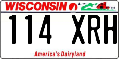 WI license plate 114XRH