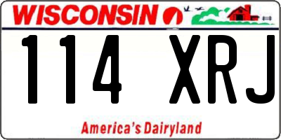 WI license plate 114XRJ