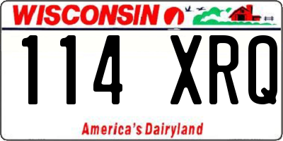 WI license plate 114XRQ