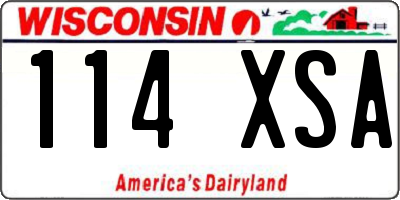 WI license plate 114XSA