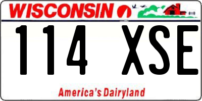 WI license plate 114XSE