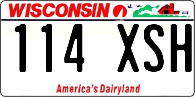 WI license plate 114XSH