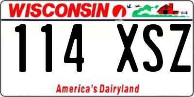 WI license plate 114XSZ