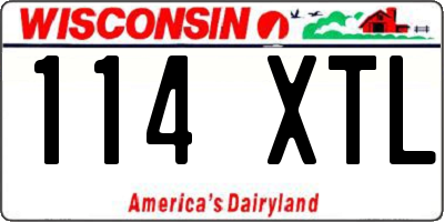 WI license plate 114XTL