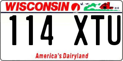 WI license plate 114XTU