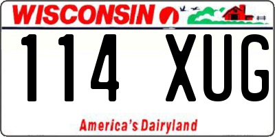 WI license plate 114XUG