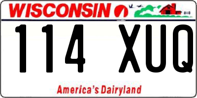 WI license plate 114XUQ