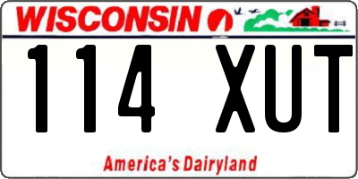 WI license plate 114XUT