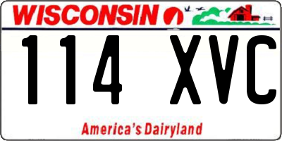 WI license plate 114XVC