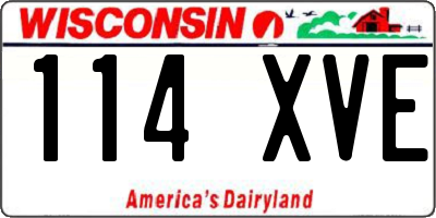 WI license plate 114XVE