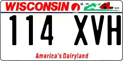 WI license plate 114XVH