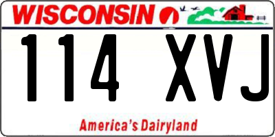 WI license plate 114XVJ