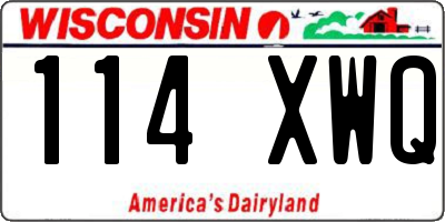 WI license plate 114XWQ