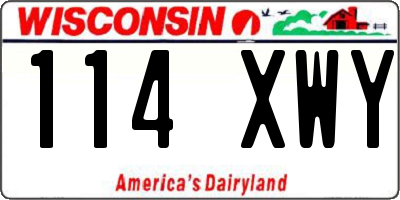 WI license plate 114XWY