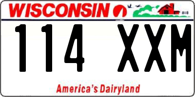 WI license plate 114XXM