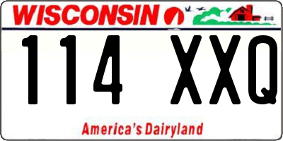 WI license plate 114XXQ