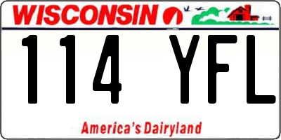 WI license plate 114YFL