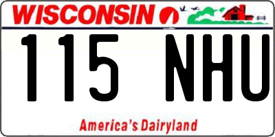 WI license plate 115NHU