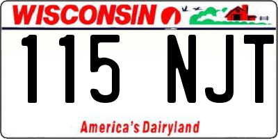 WI license plate 115NJT
