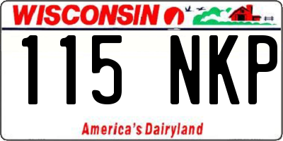 WI license plate 115NKP