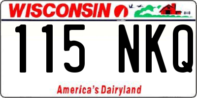 WI license plate 115NKQ
