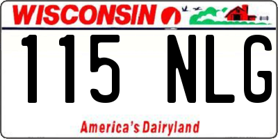 WI license plate 115NLG