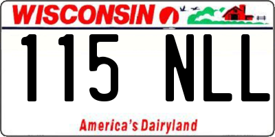 WI license plate 115NLL