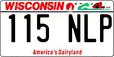 WI license plate 115NLP