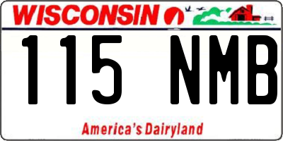 WI license plate 115NMB