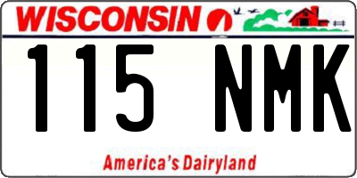 WI license plate 115NMK